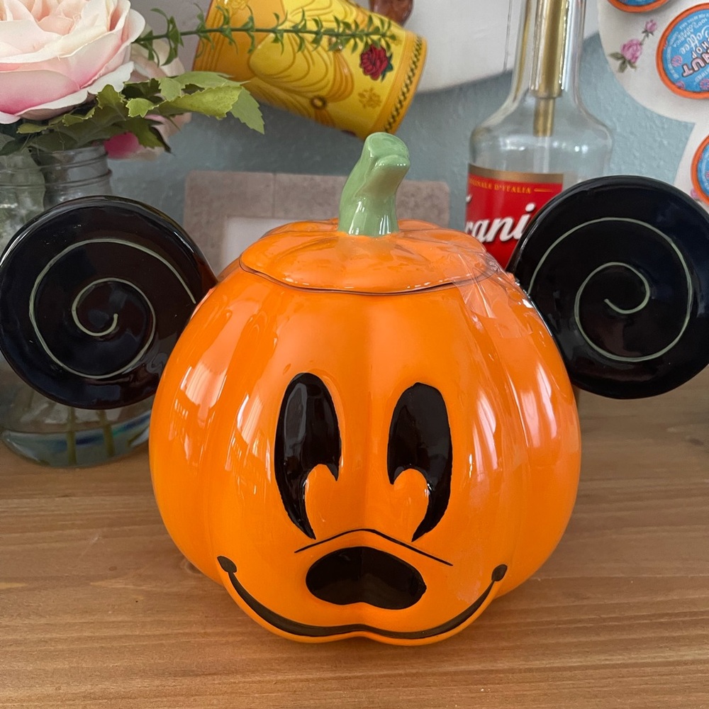 Mickey Pumpkin Cookie Jar/Canister